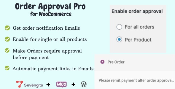WooCommerce Manual Order Approval